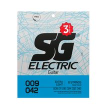 Pack C/ 3 jogos de Cordas SG P/ Guitarra Nickel 9/42 - EC0520
