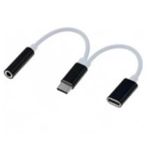Cabo Adaptador Pra Fone Com Saida Tipe C Duplo Type C