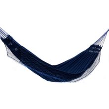 Rede De Dormir Jeans Mesclado Azul Com Preto