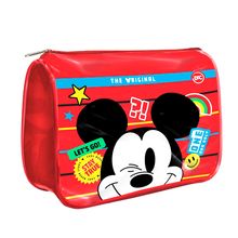 Estojo Escolar Mickey Grande Em PVC Cristal DAC