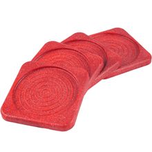 Porta Copos Kit com 4 Peças Evo Mogno