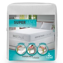 Saia Box King Size Lynel Super Fácil Matelassada Branca