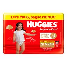 Fralda Huggies Supreme Care Max XXXG 70 unidades