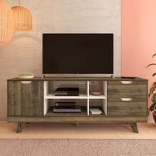 Rack Michigan Artely com 2 gavetas e 4 nichos para TVs de até 65 polegadas