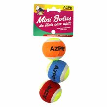 Brinquedo Pet Mini Bola De Tênis Com Apito 5 Cm Azpr