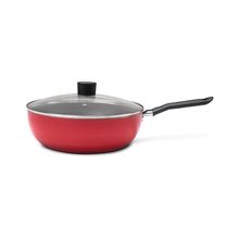 Wok 24cm com Tampa Vd 2,3L Garlic Vermelho Brinox