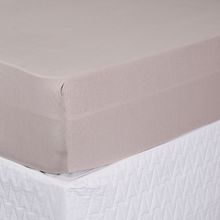 Lençol King Size Malha BBC Têxtil Cáqui