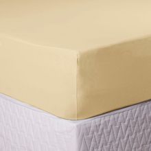 Lençol Solteiro Malha BBC Têxtil Amarelo