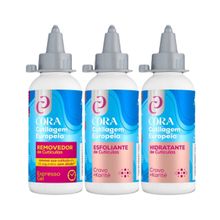 Kit Kinq removedor de cuticulas cutilagem europeia removedor esfoliante e hidratante 3 passos Cora