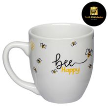 Caneca Honey em Porcelana Linha Bee Happy 300ml Hauskraft