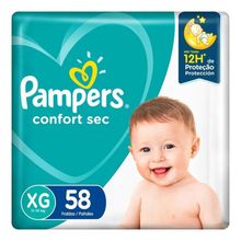 Fralda Pampers Confort Sec Super XG 58 unidades