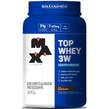 Top Whey 3W Mais Performance Max Titanium Sabor Chocolate 900g