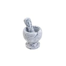 Pilão em marmore com socador Bon Gourmet 10,5x10,5cm cinza
