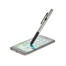 Caneta Esferográfica Em Abs Com Tampa E Ponta Touch - Prata Welf
