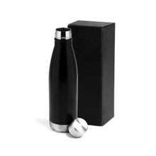 Garrafa Com Tampa Em Aço Inox - Preta - 750Ml Welf