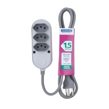 Extensao 3 Tom. 2P+T 10A/250V 1,5M