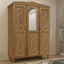 Guarda-Roupa 3 Portas 3 Gavetas Imbuia Brasil Madeira Pinus - Cavazotto