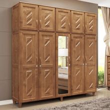 Guarda-Roupa 10 Portas 3 Gavetas Imbuia Grécia Madeira Pinus - Cavazotto