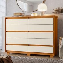 Cômoda Palumoveis Duetto com 10 Gavetas – 151cm de Largura