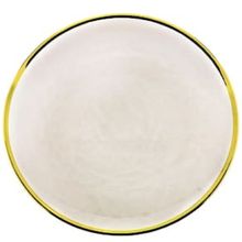 Prato para Sobremesa Wolff Agate em Cristal 21 cm - Dourado/Transparente