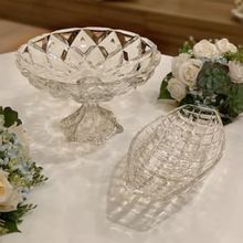 Centro de Mesa Lyor em Cristal Deli Diamond - 32,5 x 19,5cm
