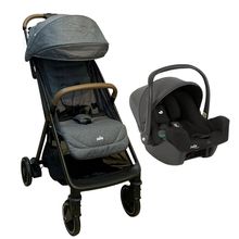 Kit Carrinho Pact Pro Cinza Misty Gray + Bebê Conforto i-Snug- Joie