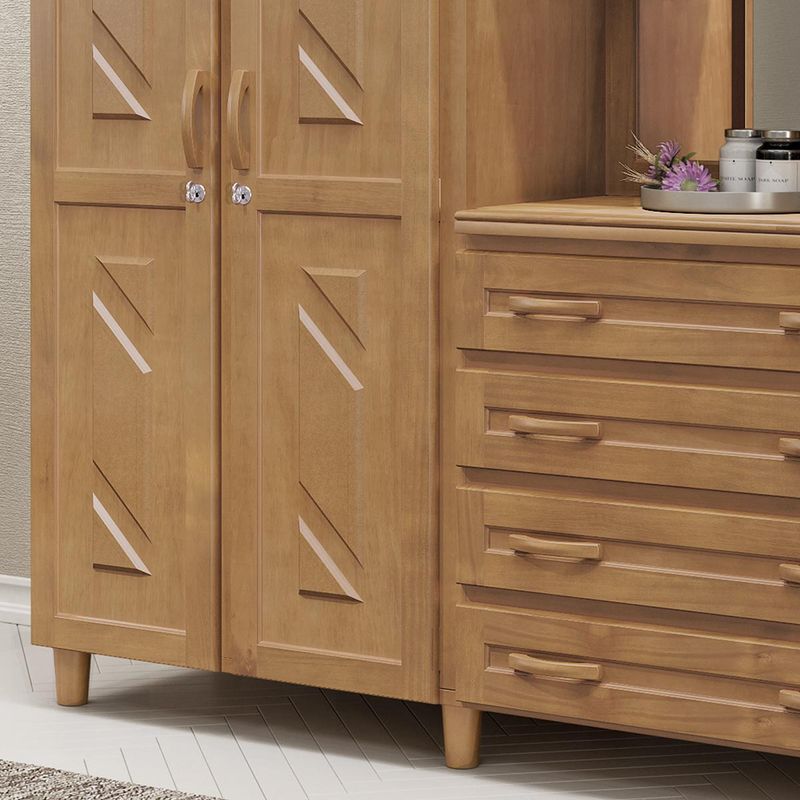 Guarda-Roupa 10 Portas 4 Gavetas Freijó Capelinha Madeira Pinus