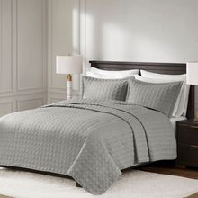 Colcha Casal Corttex Lyon 3 Peças Cinza