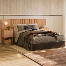 Cabeceira para Cama de Casal e Queen Size Palumóveis Olinda Extensível - 300cm de Largura