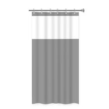 Cortina Para Box Banheiro Pvc Antimofo Ganchos Com Visor Transparente Cor Cinza 1,38x1,98m