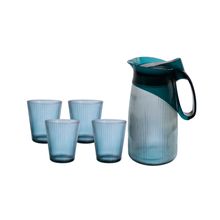 Jarra com 4 Copos VDO Galante Azul - Hauskraft