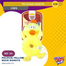 Brinquedo para Cães Pato Amarelo Donuts de Pelúcia - BBB Pet