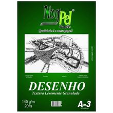 Bloco para Desenho A3 Branco com 20 Folhas 140g - Nogpel