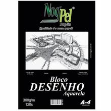 Bloco para Desenho A4 Branco com 12 Folhas 300g - Nogpel