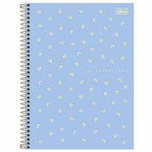 Caderno Universitario Connect Neon Azul 10 Materias Capa Plastica Espiral 160 Folhas - Tilibra