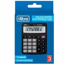 Calculadora de Mesa 12 Digitos Preta (Ref. TC05) Tilibra