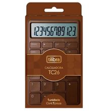 Calculadora de Mesa TC26 Chocolate 12 Digitos - Tilibra
