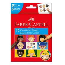 Canetinha Hidrográfica 12 Cores Caras e Cores (15.0112CCZF) Faber-Castell