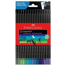 Ecolapis de Cor SuperSoft 15 Cores Frias (Ref.120715SOFTCF) Faber-Castell