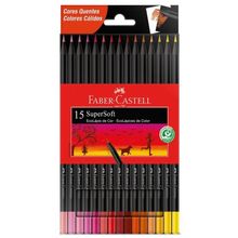 Ecolapis de Cor SuperSoft 15 Cores Quentes (Ref.120715SOFTCQ) Faber-Castell