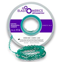 Elastômeros Corrente 1,5m Verde Mar - Orthometric Elastômeros Corrente 1,5m Médio Verde Mar - Orthometric