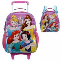 Kit Mochila de Rodinhas Infantil Princesas + Lancheira - Xeryus
