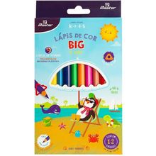 Lapis de Cor 12 Cores Triangular Big Jumbo Ocean Kids (Ref. ELRT12B) Master