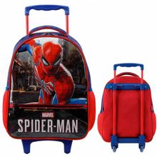 Kit Mochila de Rodinhas Infantil Spider Man R1  - Xeryus