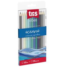 Lapis de Cor 12 Cores Vibes Oceano (Ref. 610795) Tris