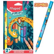 Lapis de Cor Color Peps Jumbo Jungle Fever 12 Cores - Maped