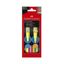 Canetinha Vai e Vem Neon 6 Cores Faber-Castell