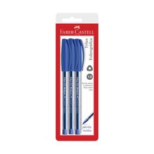Esferográfica Trilux 032 Médium  Azul Cartela Faber-Castell
