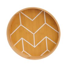Bandeja Redonda de Bambu 30cm - Hauskraft