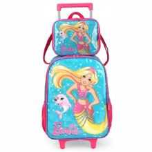 Kit Mochila de Rodinhas Barbie Sereia + Lancheira (Ref. IC39972) - MaxLog